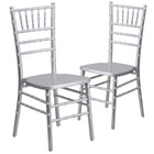 Flash Furniture - chaises Chiavari de la série HERCULES en bois argenté-Capacité de poids statique de 1100 lb