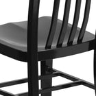 Chaise pour l’intérieur et l’extérieur, métal, noir (CH-61200-18-BK-GG)-5
