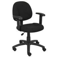 Nicer Furniture - chaise de travail de luxe en tissu accoudoirs réglables-Chaise de travail profilée avec support lombaire et siège en forme de cascade qui soulage les jambes