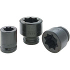 Gray Tools 1-1/4" X 3/4" Drive, 8 Point Regular Length, Impact Socket-Size: 1 1/4"