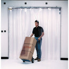 Kleton Strip Curtain Doors, Standard Temperature PVC, 8"W. Strips, 6'W. x 8'H. Door Opening-Provides the ideal acoustical barrier around noisy equipment