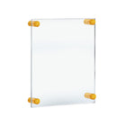 Azar Acrylic Gallery Wall Floating Frames - 15" x 21" - Gold Stand Off Caps - 4 Pack-Sold in a Set of: 4