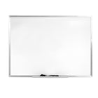 Quartet Dry Erase Board with Aluminum Frame - 48"W x 36"H-Non-magnetic, melamine surface dry-erase board ideal for light use
