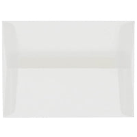 JAM Paper A8 Invitation Envelopes, 5.5 x 8.125, Clear Translucent Vellum, 50 Pack (79462I)-Clear translucent vellum envelope