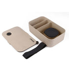 Minimal Natural Fiber Bento Box - 1000 ml - Set of 2-Top lid features a tight silicone seal and built-in pressure relief valve for easy opening