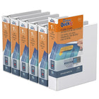 QuickFit Jr. Hevy Duty 8.5" x 5.5" View Binder - Round Ring - 1.5" - White - 6 Pack-3 Ring Binder