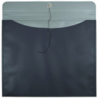 JAM Paper Plastic Envelopes with Button and String Tie Closure, 15 x 18, Charcoal Blue Poly, 24 Pack (215887cg)-Opening: booklet