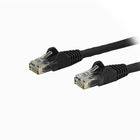 StarTech Cat6 Ethernet Patch Cable with Snagless RJ45 Connectors, 14 ft, Black (N6PATCH14BK)-RJ45 connector-clip protectors eliminate cable snags and breaks during installation
