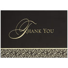 JAM Paper Thank You Cards Set, Golden Damask, 25/Pack (526M0165WB)-Thank You Cards with Simple Gold Damask Theme