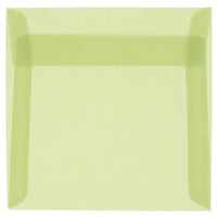 JAM Paper Enveloppes carrées Stardream en vélin translucide avec ferm. gom., 5 1/2 x 5 1/2 po, vert feuille, 100/pqt-Vert feuille