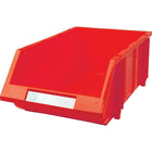 Kleton Stack & Hang Bin, 11-13/16" W x 7" H x 17-11/16" D, Red - 5 Pack-Capacity: 100 lbs.
