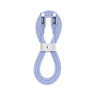 LOGiiX Vibrance Silicone Cable USB-C to USB-C - Lavender-1M (~3 Ft) ultra-soft, Colourful and flexible charging cable