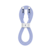 LOGiiX Vibrance Silicone Cable USB-C to USB-C - Lavender-1M (~3 Ft) ultra-soft, Colourful and flexible charging cable
