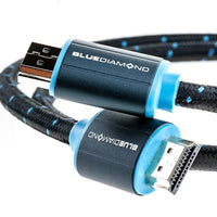 BlueDiamond Premium HDMI 4k UltraHD Cable, 15ft, (80158)-Full 18 Gbps bandwidth allows advanced features such as 4K UltraHD at 60 fps framerate, High Dynamic Range, and BT2020 wide colour gamut