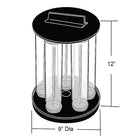 Azar Displays 12" x 2" 5 Pole Revolving Vertical Counter Display (900070)-12"H x 2"(Dia)