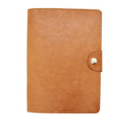 Ashlin Porchia Medium Journal With Snap, Tan (P9088-18-08)-Luxurious lined interior.