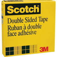 Scotch Double-Sided Transparent Tape, 19mm x 33m (665-18)-Transparent tape coated with permanent adhesive on both sides is photo safe
