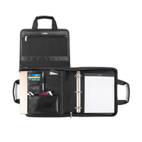 Bugatti Ring Binder Polyester, Black-Soft padded tablet section inside the main section