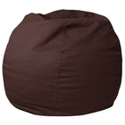 Flash Furniture – Fauteuil poire pour enfants en coton brossé, brun-Fauteuil poire taille enfant