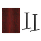 Flash Furniture – Table en stratifié acajou de 30 x 42 po avec 2 bases de 5 x 22 po (XUMA3042T0522)-Table d'hospitalité