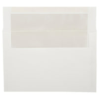 JAM Paper A9 Foil Lined Envelopes, 5.75 x 8.75, White with Ivory Lining, 100 Pack (532412546g)-White with ivory
