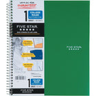 Five Star 1-Subject Premium Notebook, 11 x 8-1/2", 200 Pages, Green Cover-Durable poly covers, with heavy duty back