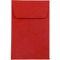 JAM Paper #1 Coin Envelopes, 2.25 x 3.5, Red Brite Hue Recycled, 50 Pack-Coin Envelopes