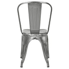 Nicer Furniture - chaise d'appoint industrielle empilable de style A Tolix en métal - bronze - paquet de 2-Conception légère