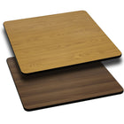 Flash Furniture 42" Square Table Top with Natural or Walnut Reversible Laminate Top-Restaurant or Banquet Table