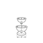 Azar Displays 2-Tier 8" & 10" Bowl Counter Display (720202)-Overall height: 15"