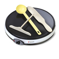 Euro Cuisine Electric Crepe Maker - White (CM20)-PTFE and PFOA Free Non Stick Plates