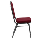 Flash Furniture HERCULES Series Crown Back Stacking Banquet Chair with Silver Vein Frame - Burgundy-Stacks up to 15 Chairs High