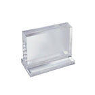 Azar Horizontal Acrylic Block On Acrylic Base, 8.5" x 5.5" (104518)-Sign Holder