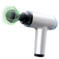 Lomi Cordless Percussion Gun Massager - 4 Interchangeable Heads - Silver-4 interchangeable attachments