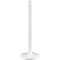 Mr.Chain 2.5" Crowd Control Stanchions, White, 2 Pack (SEI664)-Base Diameter - 14"