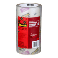 Scotch Secure Seal Packaging Tape - 1.88 in W x 54.6 yd L (48 mm W x 50 m L) - 4 Roll Pack-Won't cover up important information