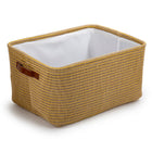 Truu Design Boho Storage Basket, Set of 3, 15 x 7.5 inches, Yellow/Neutral-Made from jute and cotton, durable and high-quality material