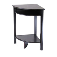 Winsome Liso Corner Table, Cube Storage and Shelf, Espresso-Combination of solid and composite wood corner desk with Espresso finish from our coordinated Liso line of home office furniture is 31.1" H. x 20.5" W. x 20.5" D.  The desk has 2 open shelves for storage; matches in height with the printer stand and file cabinet .  It comes ready to assemble with hardware and tools