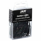 JAM Paper Colored Standard 1" Paper Clips - Black - 2 Packs of 100-Quantity: 2/pack ( 100 per box )