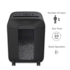 Fellowes Powershred LX85 Cross Cut Shredder-Also safely shreds staples, paper clips, plastic credit cards, and unopened junk mail
