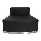 Flash Furniture – Ensemble de réception en cuir doux Alon ZB803520SBK, 4 pièces, noir-Couture en lignes sur toute la chaise