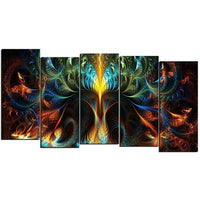 Designart Never Ending 5-Panel Abstract Canvas Art Print, (PT3010-1084)-Print