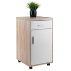 Winsome - Classeur de rangement mobile 18220 Kenner, 1 tiroir, fini bois vieilli/blanc-Assemblage requis