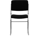 Flash Furniture HERCULES Series Black Fabric High Density Stacking Chair with Chrome Sled Base-Multipurpose Stack Chair