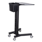 TygerClaw Mobile PC Cart, 25.6" x 19.7" x 42.1", Black-Electric Socket Outlet
