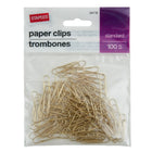 Staples Standard Paper Clips - Gold - 100 Pack-Bright gold colouring