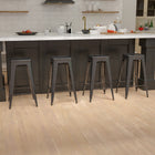 Flash Furniture 30" High Metal Indoor Bar Stool in Black - Stackable Set of 4-Protective Plastic Floor Glides
