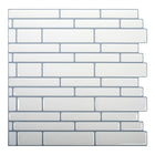 CTG Brands Multi Rectangular Wall Tile, 10" x 10", White, 6 Pack-Dimension parfaite : chaque feuillet de dosseret mesure 25,4cm L x 25,4cm H (10" L x 10" H) (environ 0,39 mètres carrés/4,17 pieds carrés par carton)