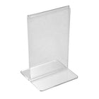 Eddie's Hang-Up Display Ltd. Countertop Bottom Loading Sign Holder - Clear Acrylic - 5.5" x 3.5" - 12 Pack-Countertop Sign Holder