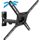 Barkan Curved / Flat Panel Single Arm TV Wall Mount, Full Motion, Fits 29" to 65" (3300.B)-3 movement 
(Rotate, Swivel & Tilt)